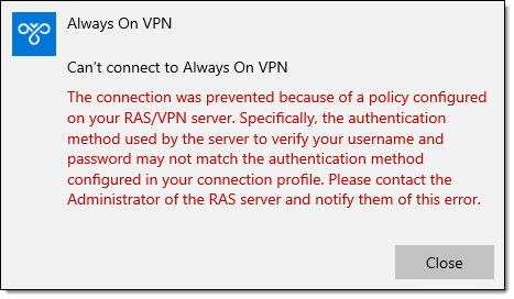 Always On VPN and Windows Server 2019 Network Policy Server Bug