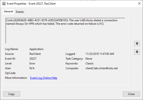 Always On VPN and Windows Server 2019 Network Policy Server Bug